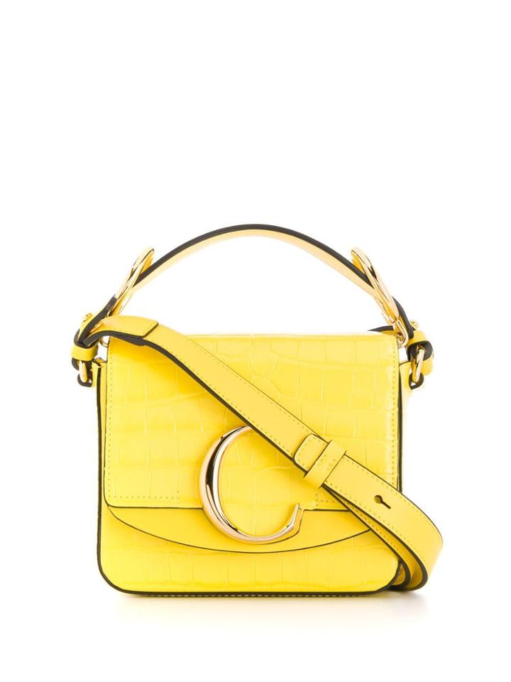 Chloé Metal Logo Mini Cross Body Bag - Yellow