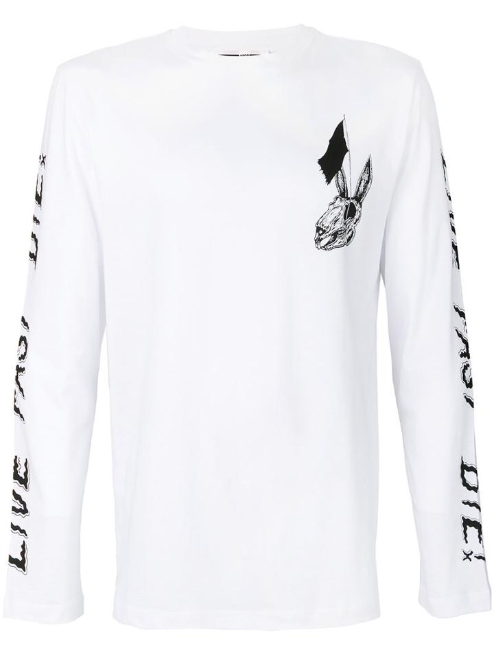 Mcq Alexander Mcqueen - Skull Rabbit Print T-shirt - Men - Cotton - M, White, Cotton