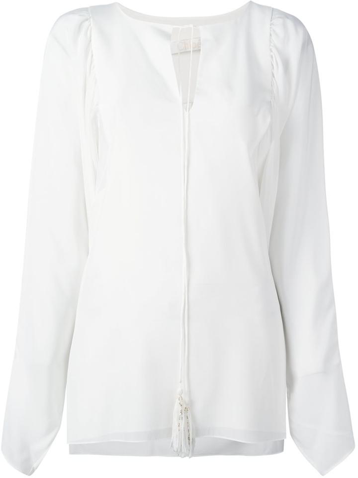 Chloé Split Neck Blouse