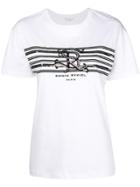 Sonia Rykiel Embroidered Logo Print T-shirt - White