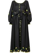 Gül Hürgel Lemon Embroidered Maxi Dress - Black
