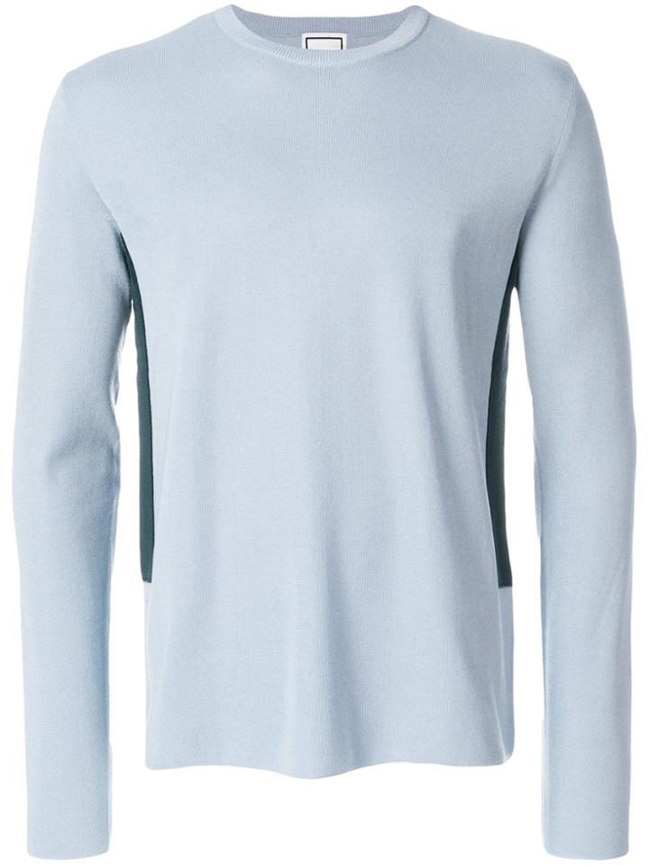 Wooyoungmi Contrast Side Sweater - Blue