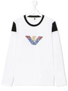 Armani Junior - Logo Print Top - Kids - Cotton - 16 Yrs, White