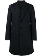 Neil Barrett Raw Cut Crombie Coat - Blue