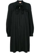 No21 Ruffle Detail Oversize Dress - Black