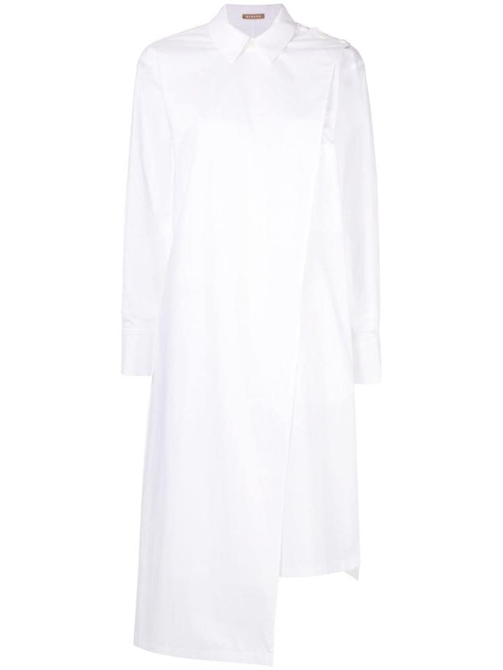 Nehera Asymmetric Wrap-front Dress - White