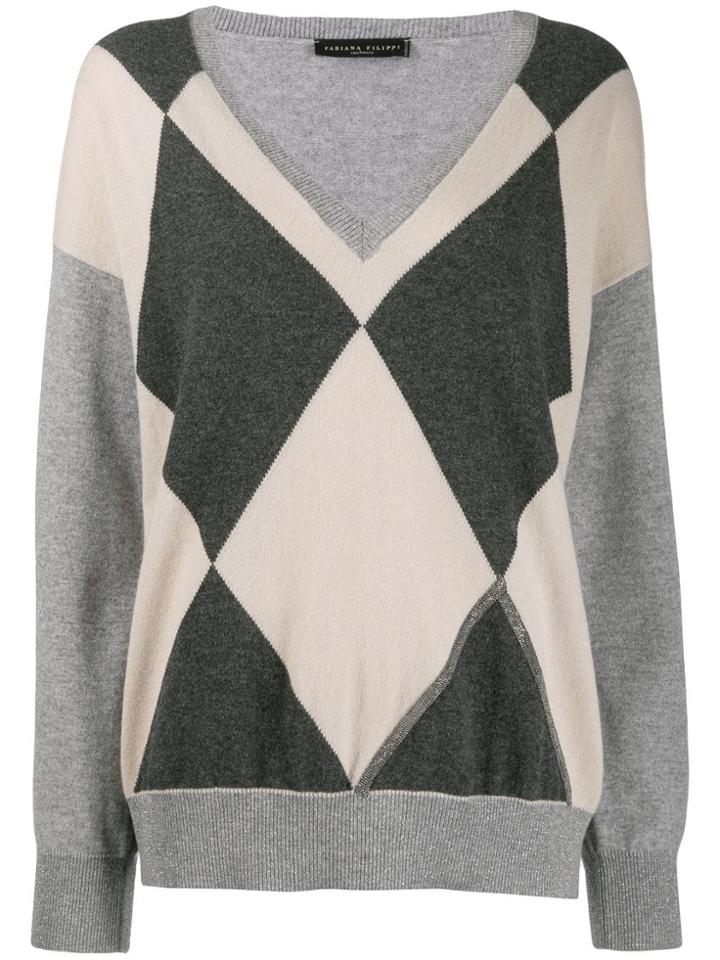 Fabiana Filippi Argyll Jumper - Grey