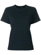 Sacai Striped Zipped T-shirt - Black