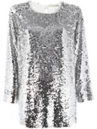 Amen Sequin Embellished Top, Women's, Size: 40, Grey, Viscose