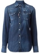 Dsquared2 'western' Shirt, Women's, Size: 44, Blue, Cotton/spandex/elastane
