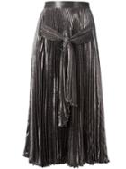 Christopher Kane - Metallic (grey) Pointelle Skirt - Women - Silk/polyester - 46, Women's, Silk/polyester