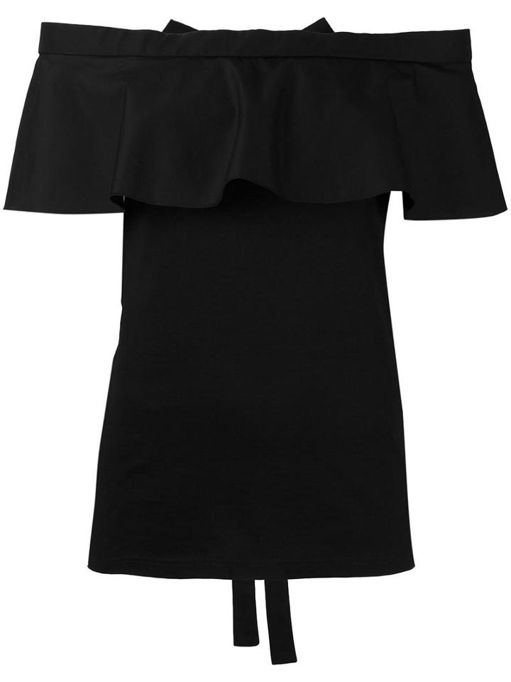 No21 Off-the-shoulder Blouse, Women's, Size: 42, Black, Cotton