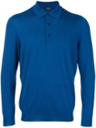 Kiton - Knitted Polo Shirt - Men - Silk/cashmere - L, Blue, Silk/cashmere