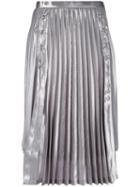Comme Des Garçons Noir Kei Ninomiya - Pleated Skirt - Women - Polyester/cupro - S, Grey, Polyester/cupro