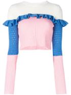 Philosophy Di Lorenzo Serafini Colour Block Cropped Sweater -