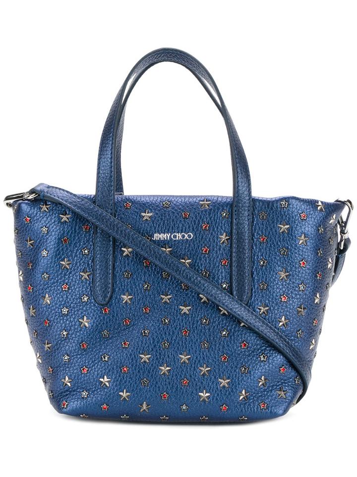 Jimmy Choo - Mini Sara Tote - Women - Calf Leather - One Size, Blue, Calf Leather