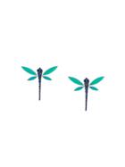 Anapsara Small Sapphire Dragonfly Earrings - Blue