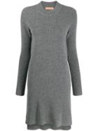 Yves Salomon Crew Neck Knit Dress - Grey