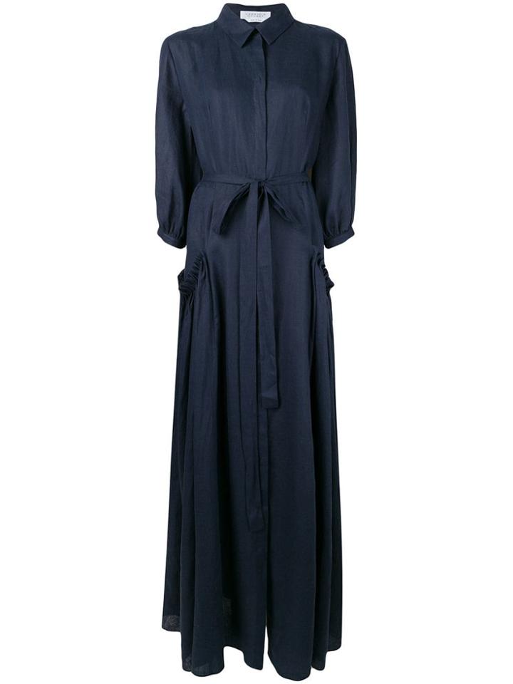 Gabriela Hearst Cervantes Shirt Dress - Blue