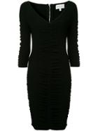 Milly Ruched Cocktail Dress - Black