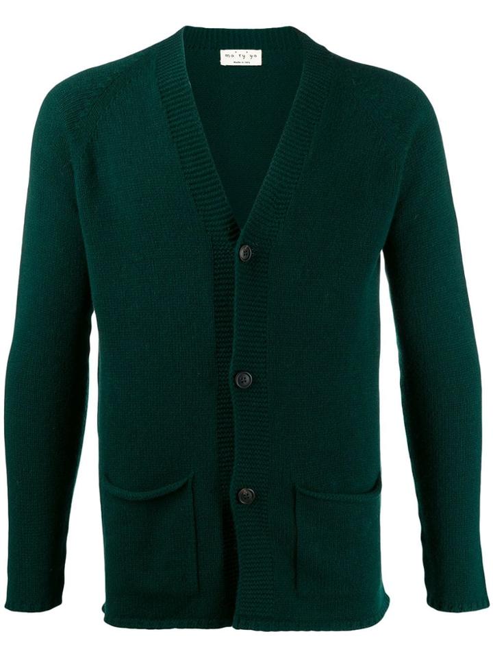 Ma'ry'ya V-neck Cardigan - Green