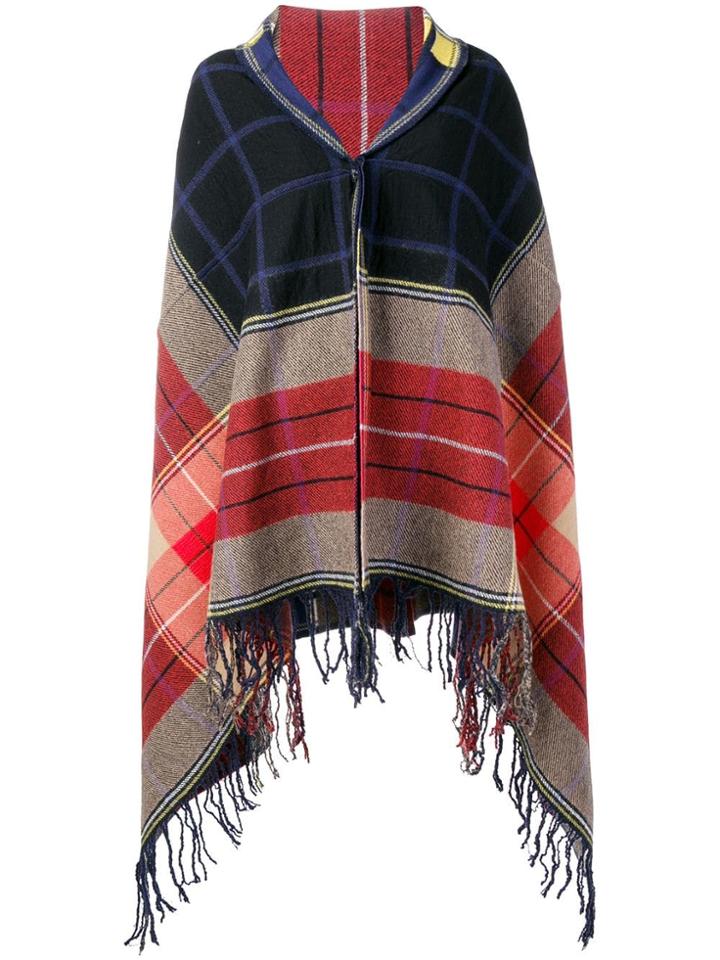 Sonia Rykiel Oversized Tartan Scarf - Black