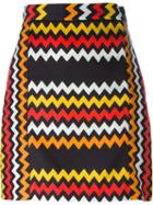 Msgm Zig Zag Print Skirt