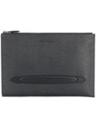 Salvatore Ferragamo Embossed Logo Clutch - Black