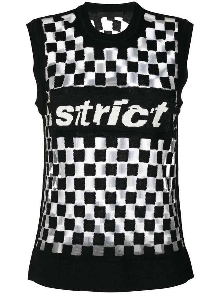 Alexander Wang - Strict Knitted Top - Women - Nylon/wool - M, Black, Nylon/wool