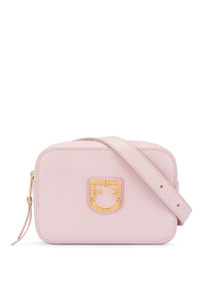 Furla Logo Plaque Crossbody Bag - Purple
