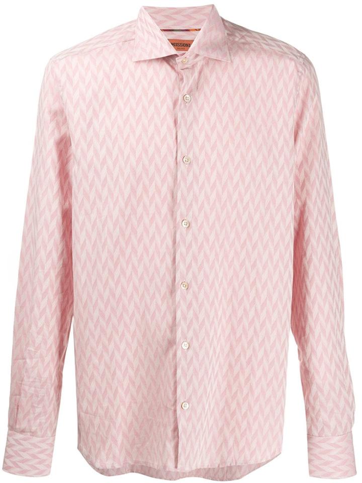 Missoni Herringbone Print Shirt - Pink