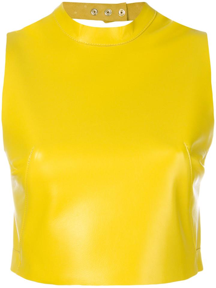 Manokhi Carrie Cropped Top - Yellow & Orange