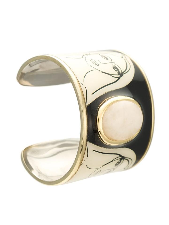 Francesca Romana Diana Gold Plated Bracelet, Women's, Black