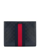 Gucci Signature Web Stripe Clutch Bag - Blue