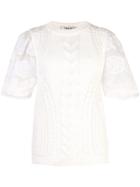 Sea Zinnia Knitted Top - White