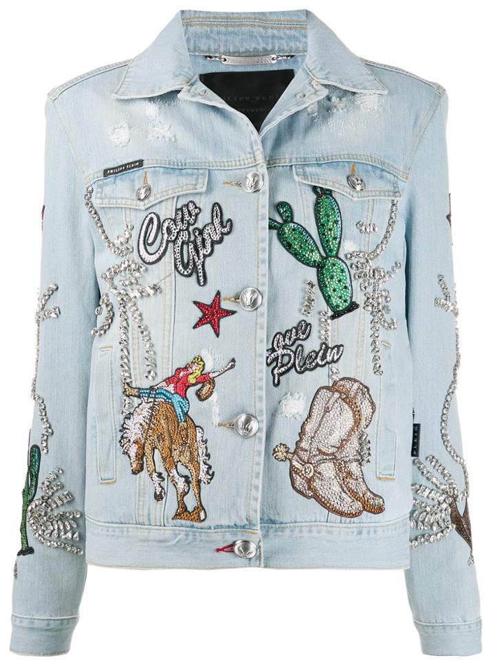 Philipp Plein Denim Jacket Cowboy - Blue