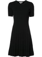 Jonathan Simkhai Pleated Striped Dress, Women's, Size: Large, Black, Rayon/nylon