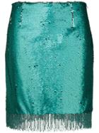 Vivetta Scaly Sequin Short Skirt - Blue