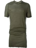Rick Owens Twisted Edge T-shirt, Men's, Size: Medium, Green, Cotton
