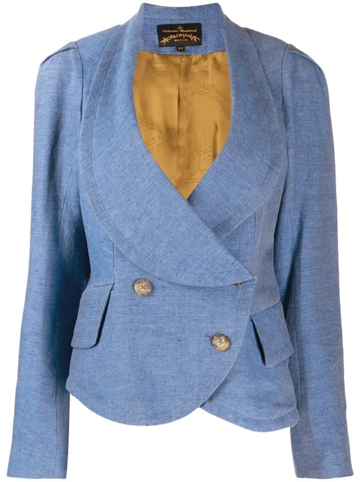 Vivienne Westwood Pre-owned Double-breasted Peplum Jacket - Blue