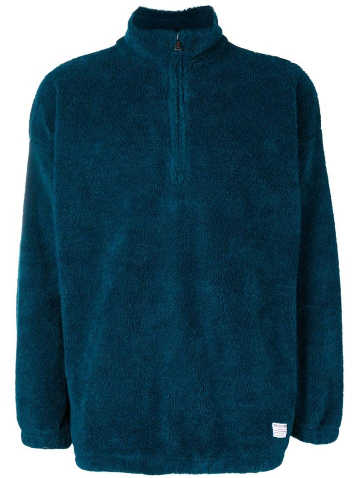 The Silted Company Half Zip Jumper - Blue