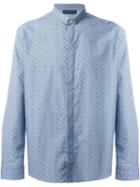 Etro Micro Print Shirt, Men's, Size: 38, Blue, Cotton