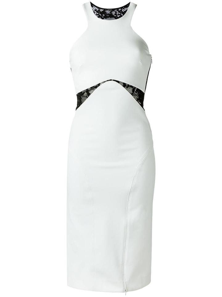 Tufi Duek Lace Inserts Midi Dress - White