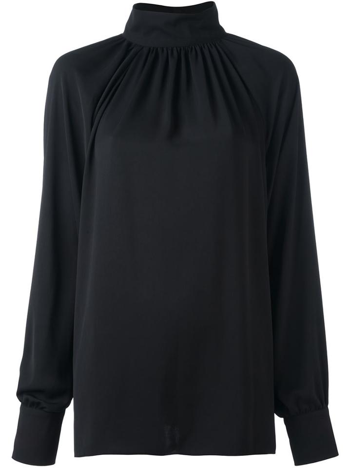 Sonia By Sonia Rykiel Charmeuse Mock Neck Blouse