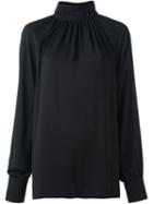 Sonia By Sonia Rykiel Charmeuse Mock Neck Blouse