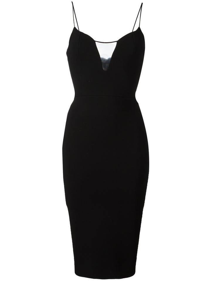 Victoria Beckham Matt Dress, Women's, Size: 8, Black, Polyester/triacetate