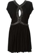 Jay Ahr Studded Cut-out Dress, Women's, Size: 36, Black, Viscose/metal (other)