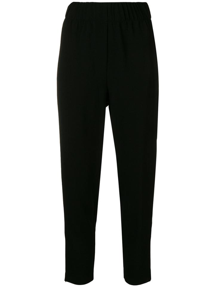 Ganni High-waist Fitted Trousers - Black