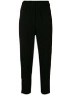 Ganni High-waist Fitted Trousers - Black