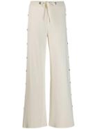 Mrz Snap-fastening Trousers - White